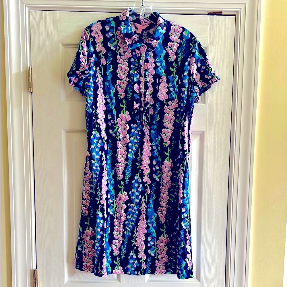 Lilly Pulitzer Floral Blue and Pink Dress - NWT